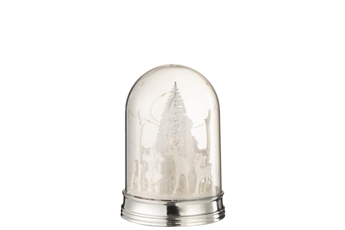 J-Line Bell Jar Christmas Led Acrylic White Small