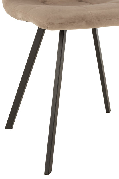 Stoel Morgan Textiel/Metaal Beige