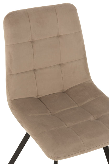 Stoel Morgan Textiel/Metaal Beige