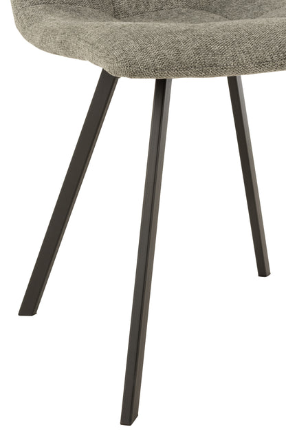 Stoel Babette Textiel/Metaal Grijs