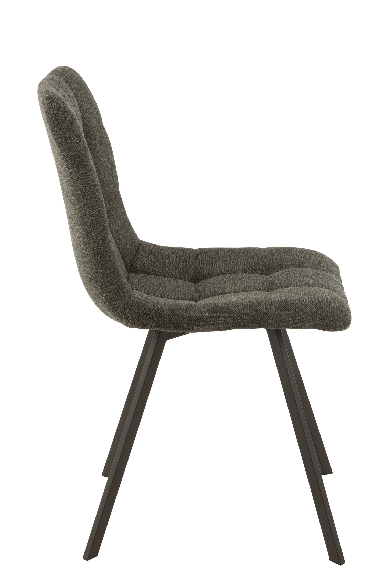 Stoel Babette Textiel/Metaal Donkergrijs