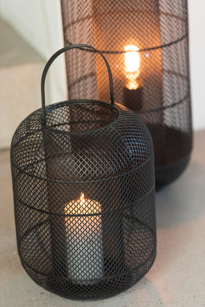 J-Line lantaarn Donny - ijzer - zwart