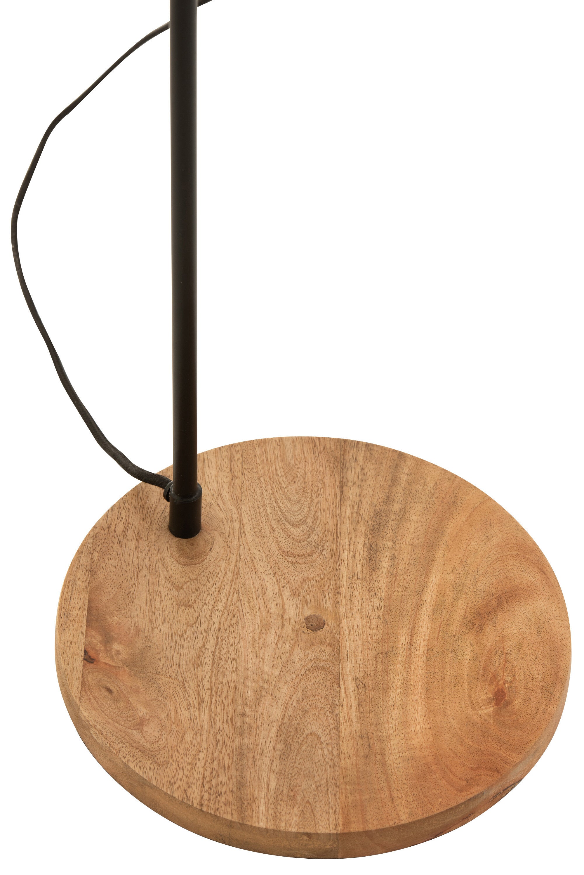 J-Line Staande Lamp Evy Ijzer/Hout Zwart/Naturel