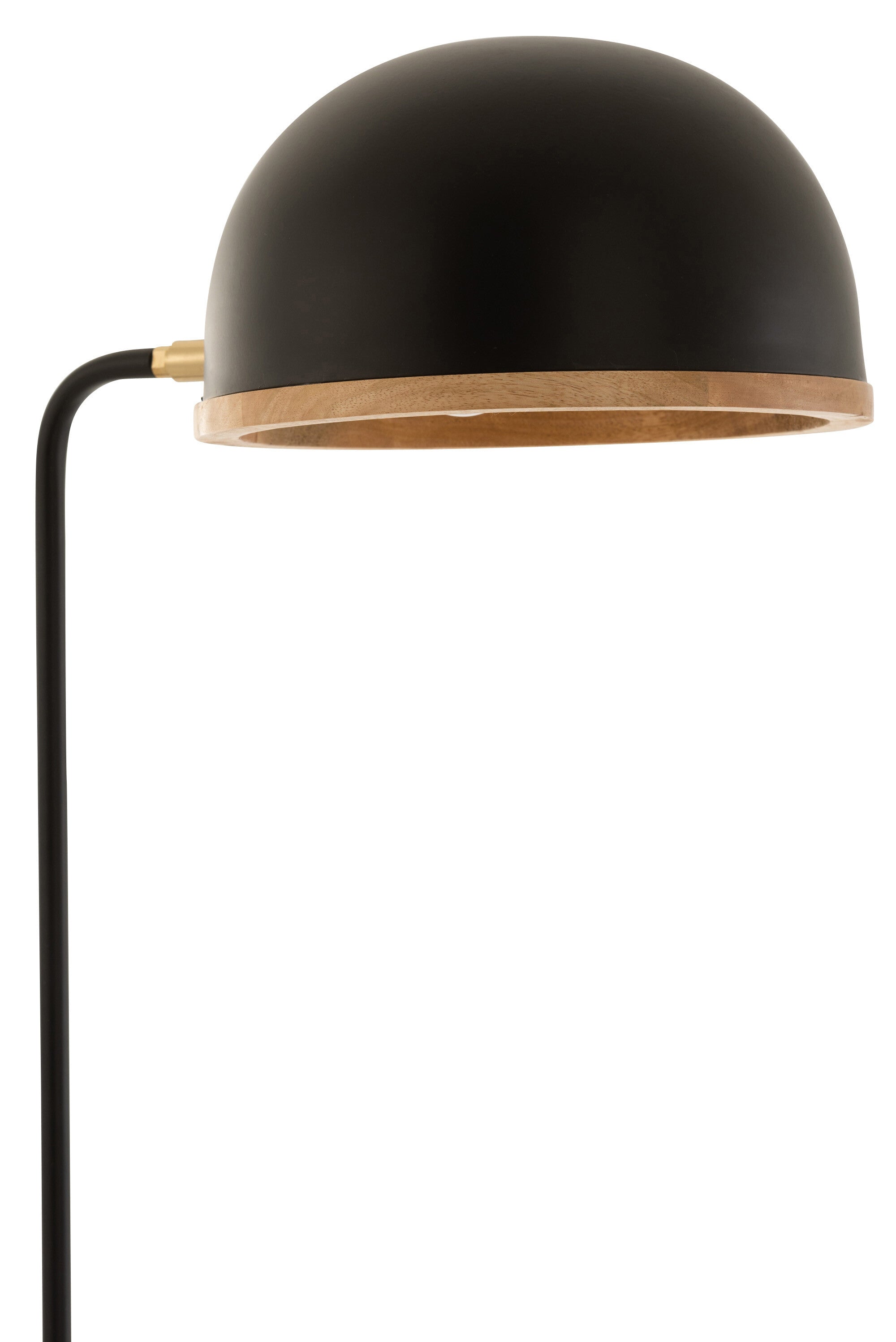 J-Line Staande Lamp Evy Ijzer/Hout Zwart/Naturel