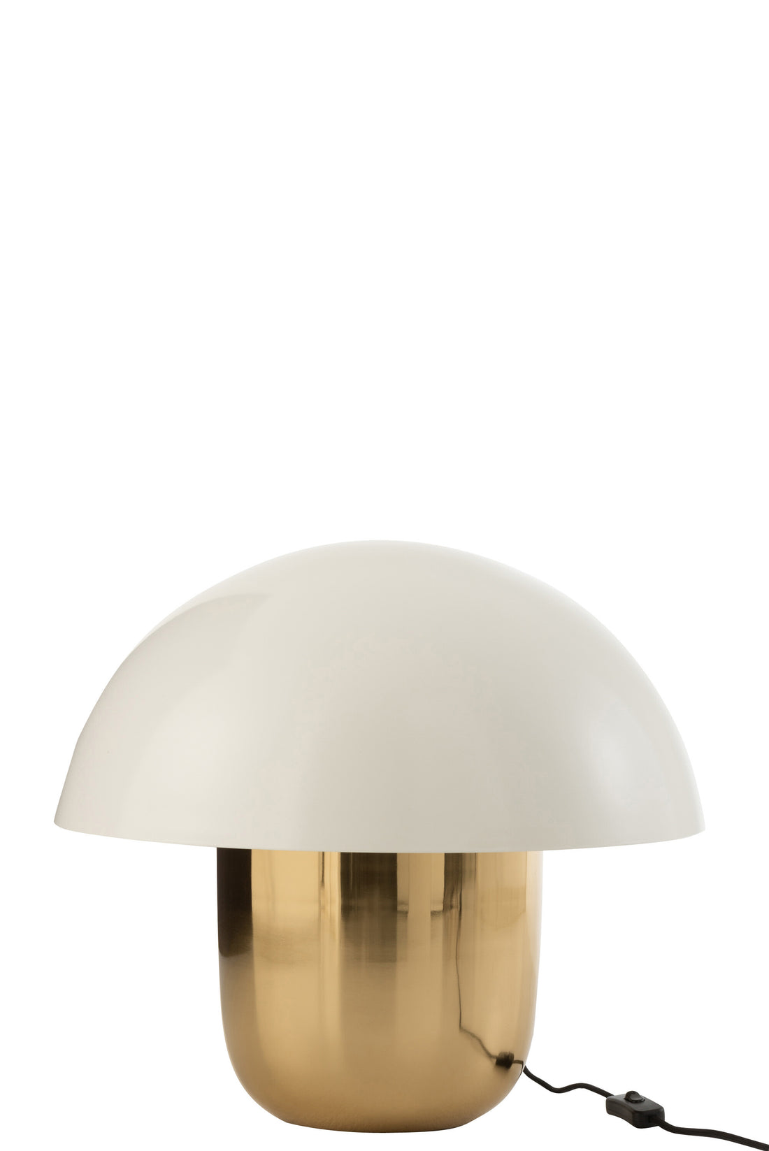 J-Line Lamp Paddenstoel Ijzer Wit/Goud Large