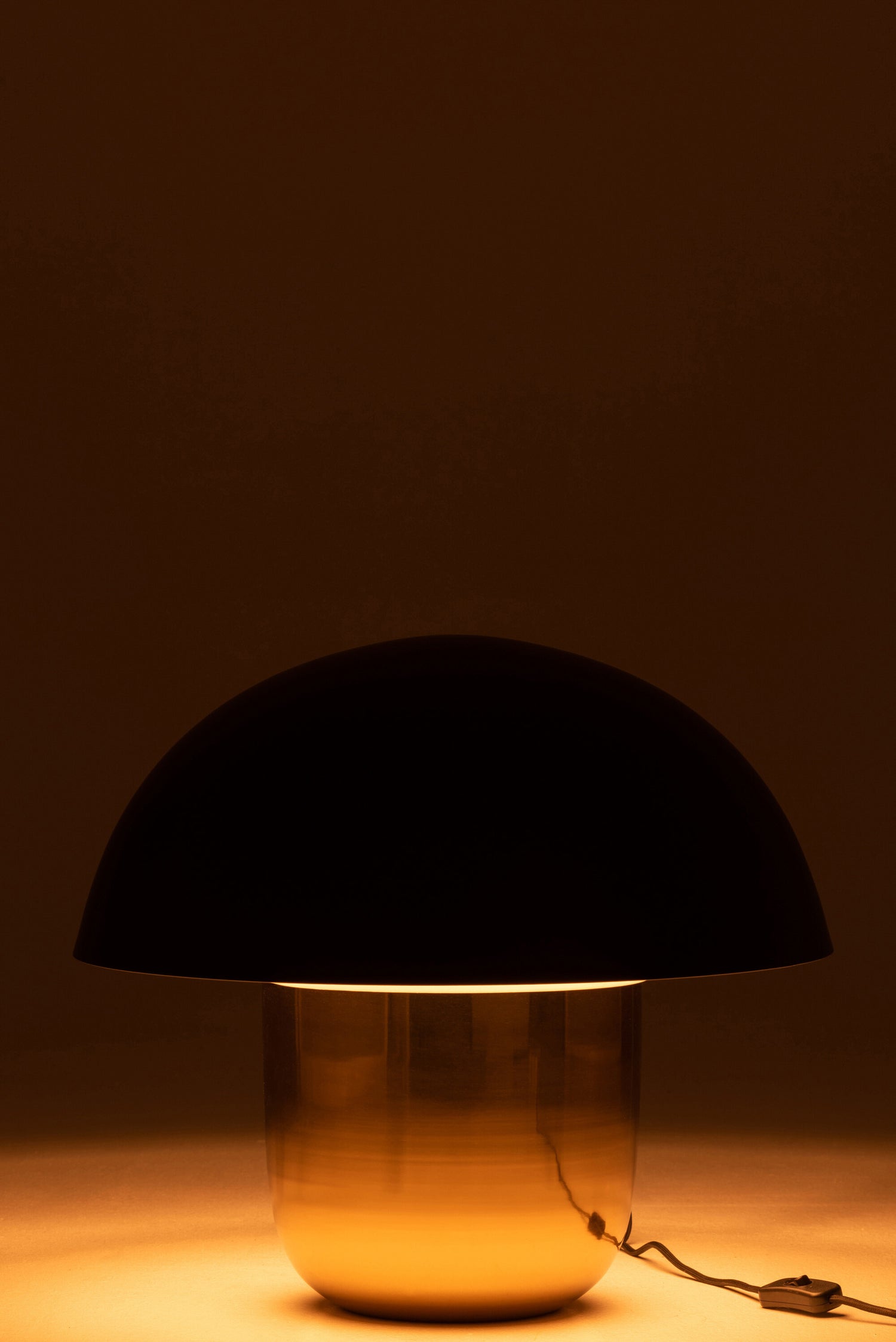 J-Line Lamp Paddenstoel Ijzer Zwart/Goud Large