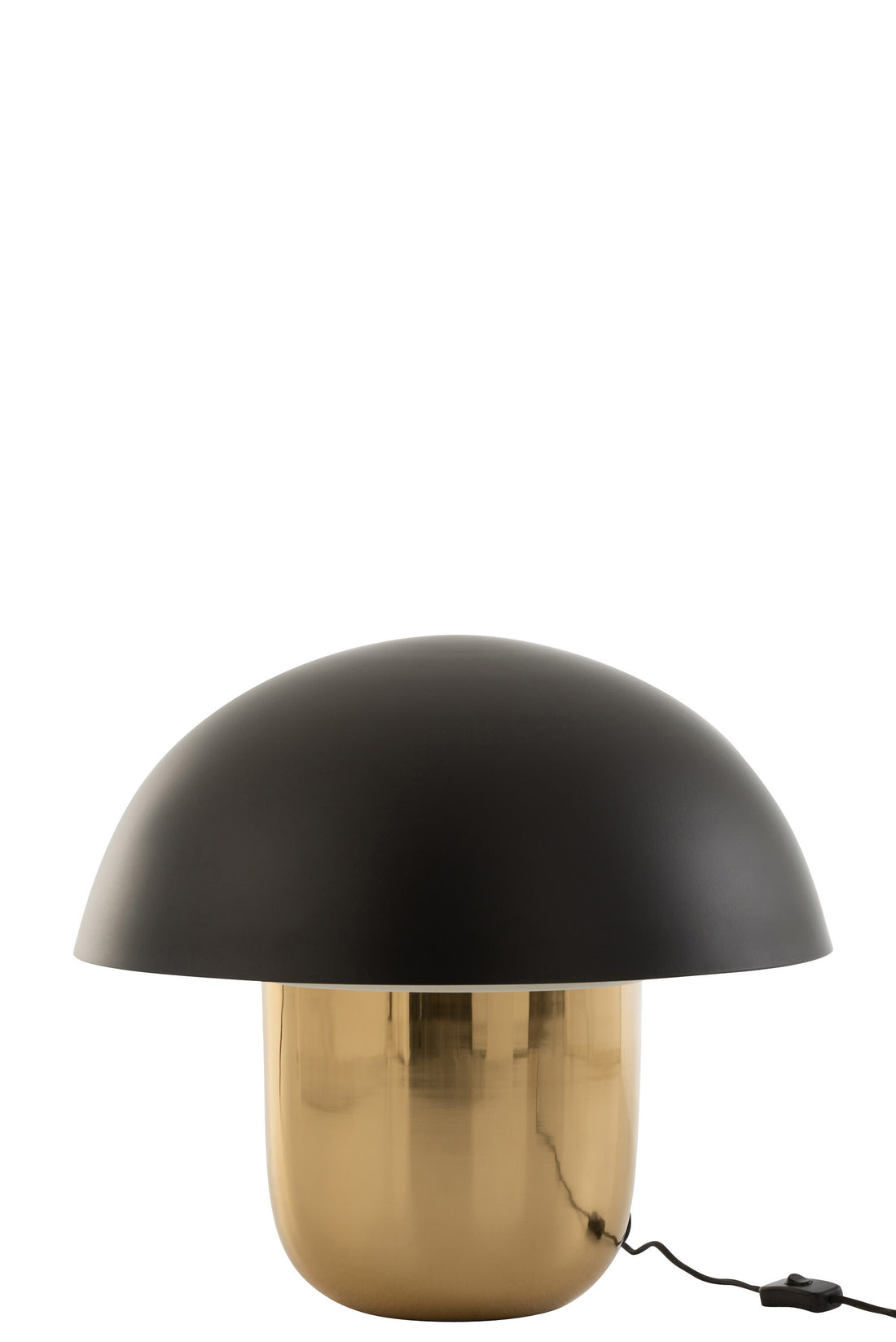 J-Line Lamp Paddenstoel Ijzer Zwart/Goud Large