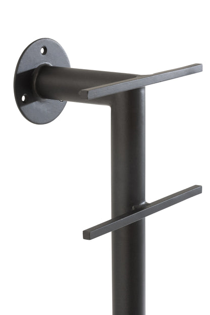 Spiegel+Plank Wand Marmer/IJzer/Glas Wit/Zwart