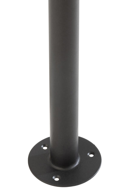 Spiegel+Plank Wand Marmer/IJzer/Glas Wit/Zwart