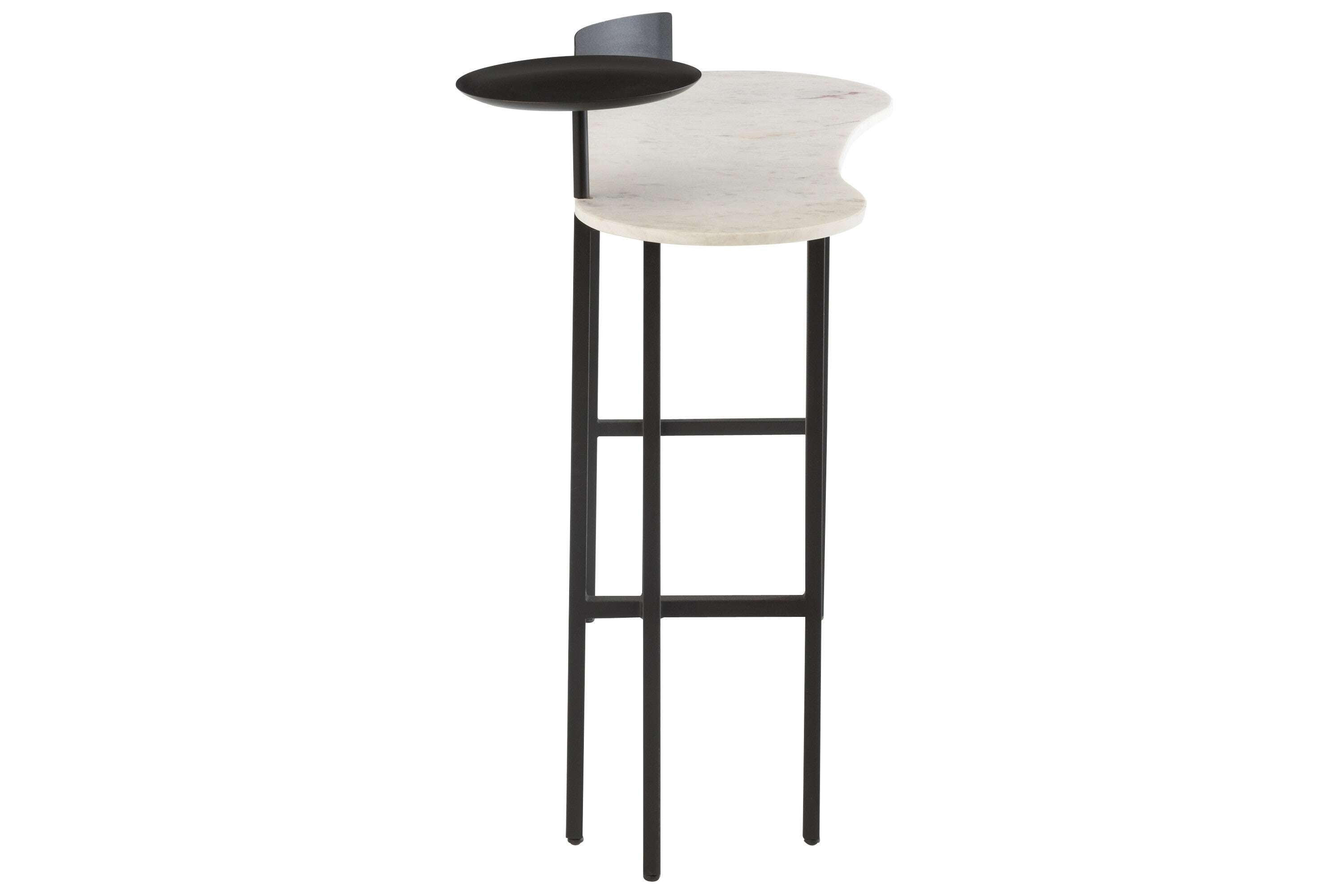 Console Marmer/IJzer Wit/Zwart