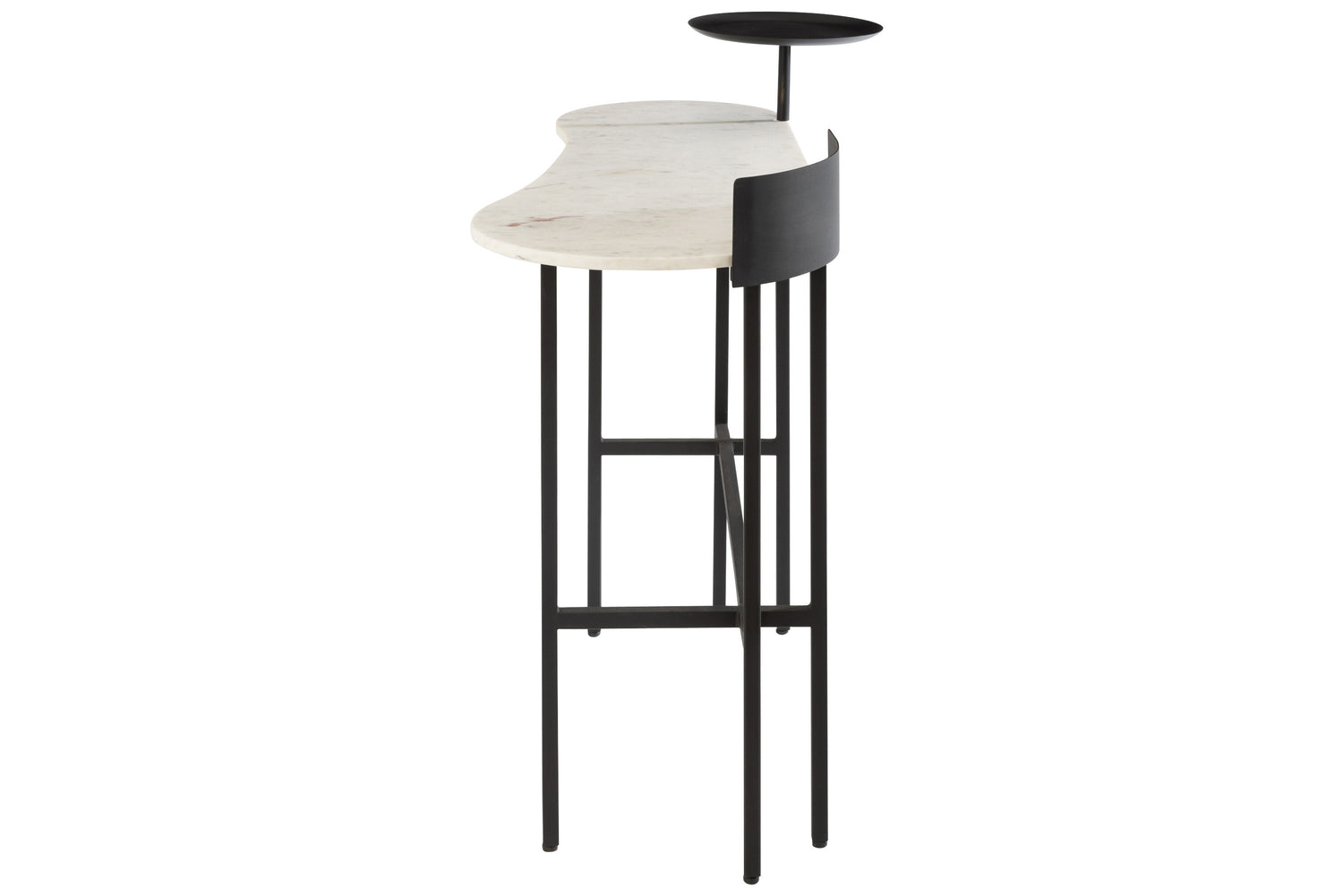 Console Marmer/IJzer Wit/Zwart