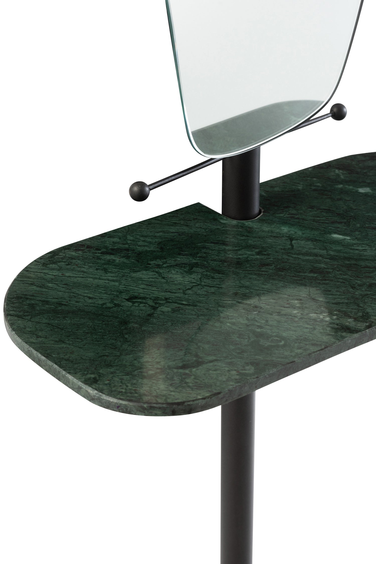 Spiegel+Plank Muur Marmer/IJzer/Glas Groen/Zwart