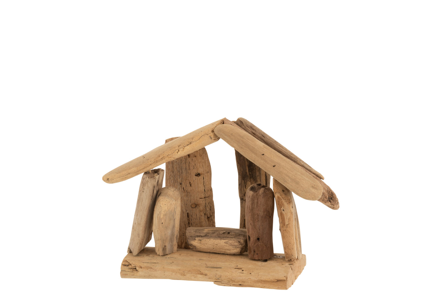 J-Line kerstdecoratie - keramiek - wit - small