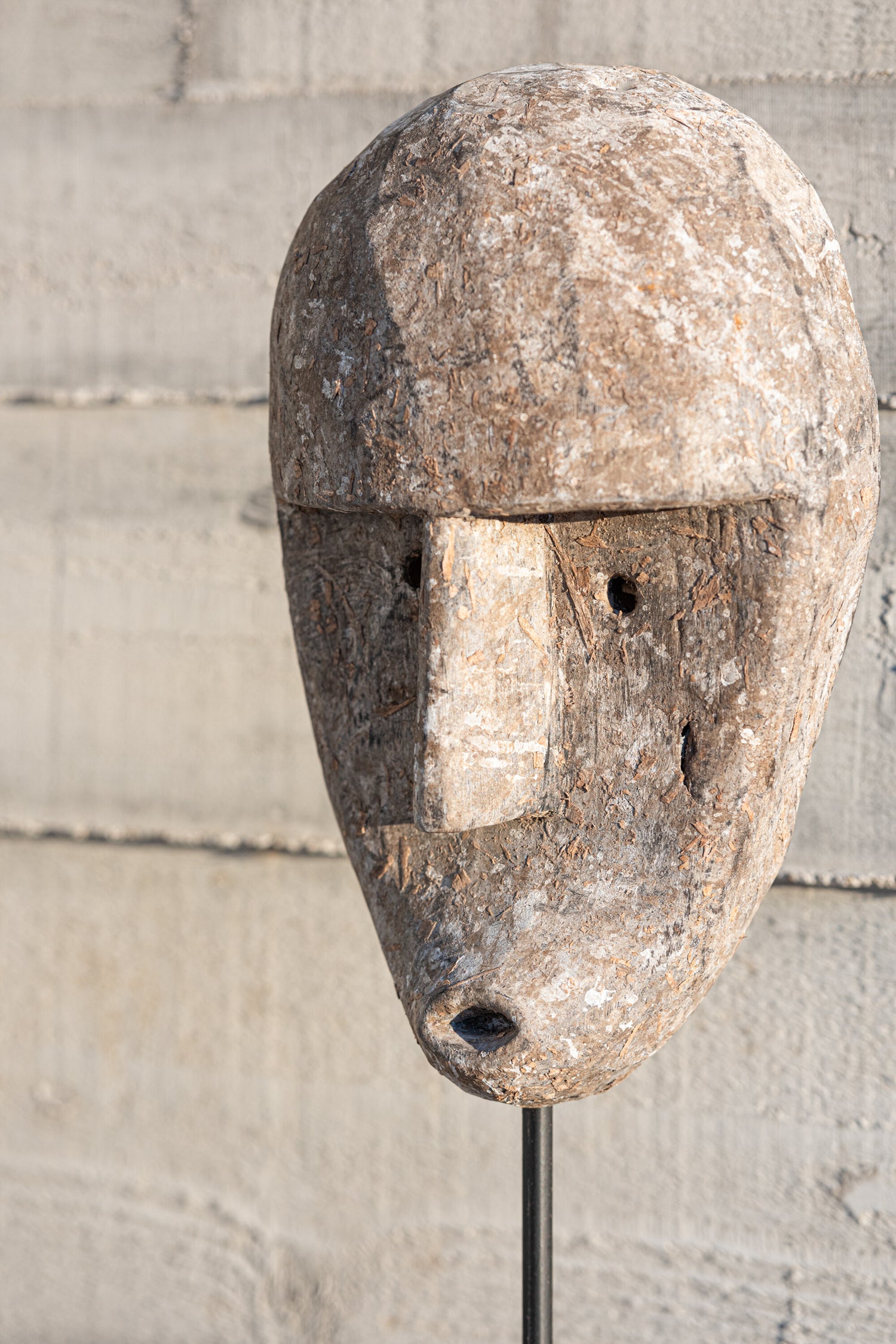 Figuur Abstracte Wand- of Pinnen Albasia Hout Grijs