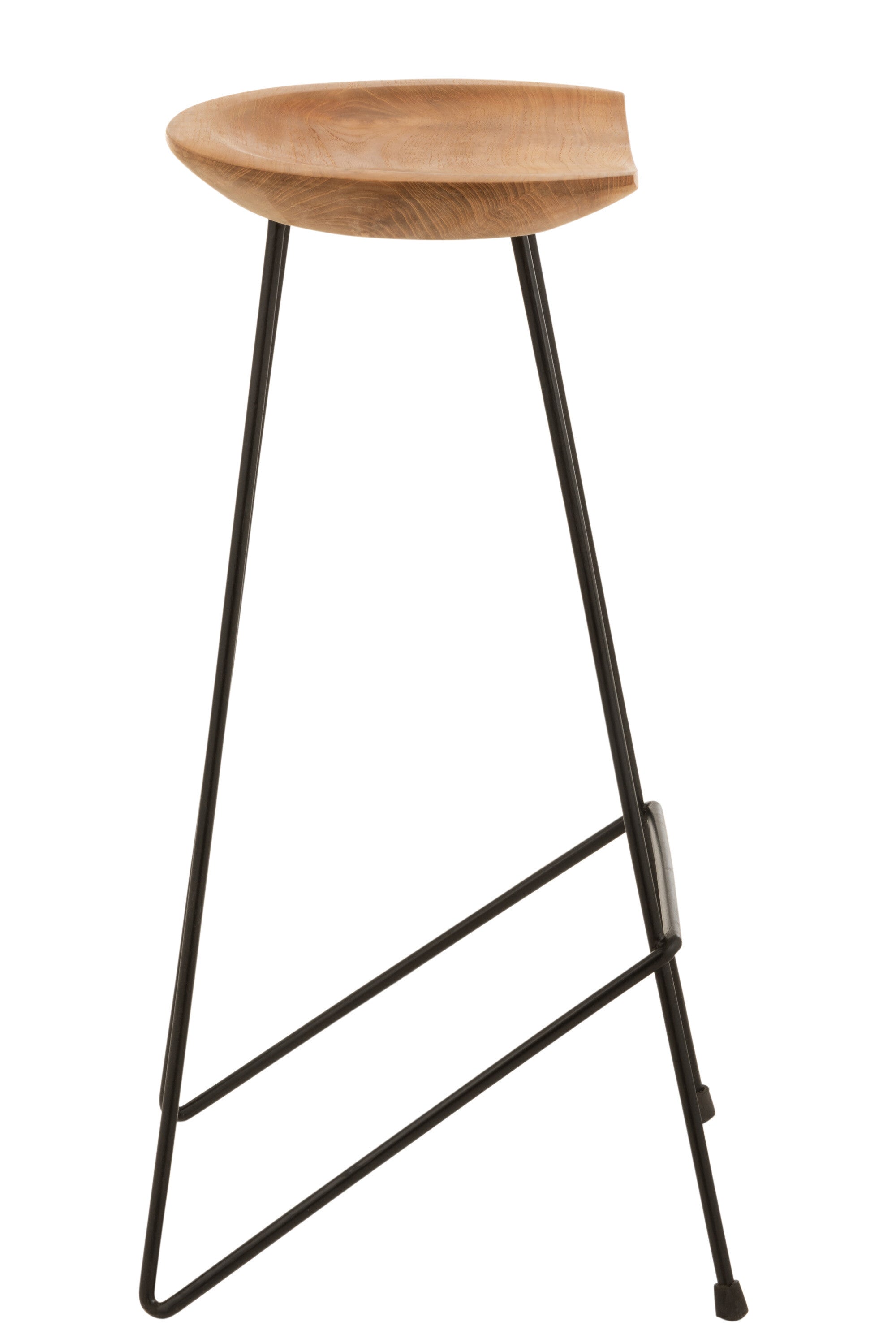 Bar Kruk Teakhout/IJzer Natuurlijk
