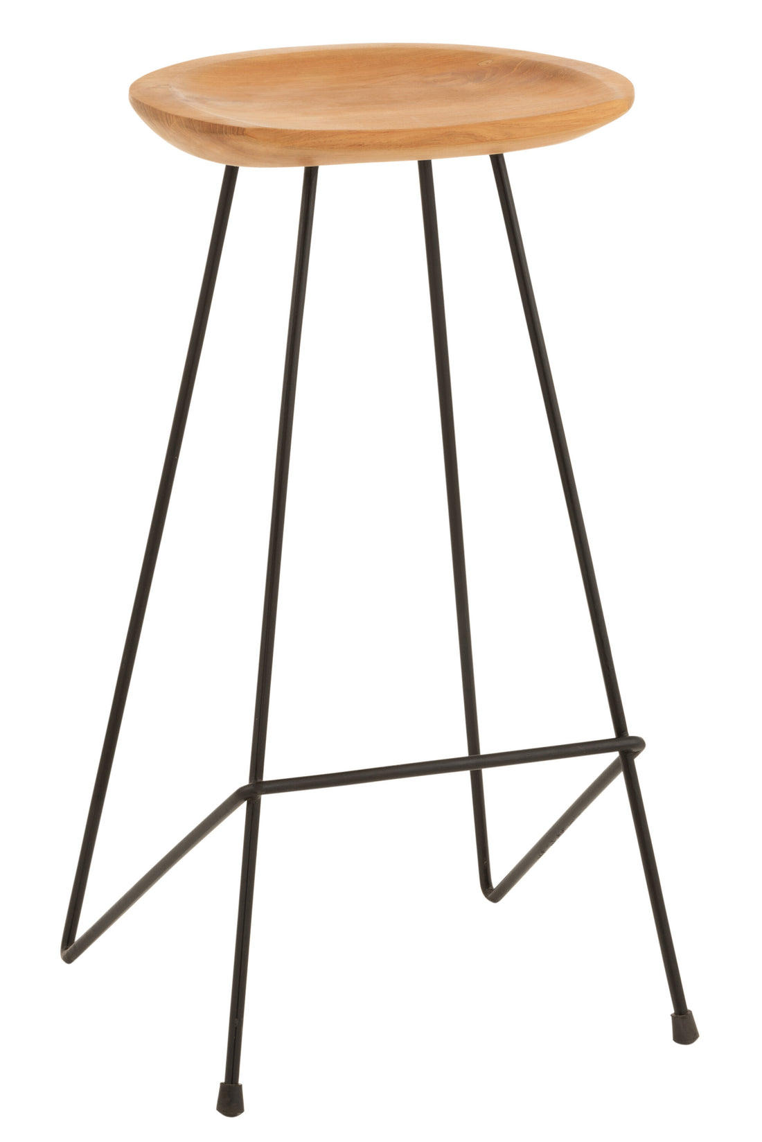 Bar Kruk Teakhout/IJzer Natuurlijk