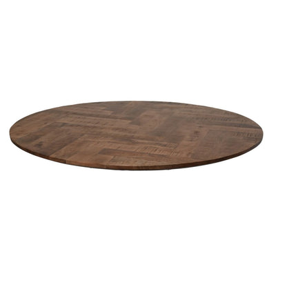 Eettafel Mozaik Verona Rond - 100x100x77 - Naturel/Zwart - Mangohout/metaal