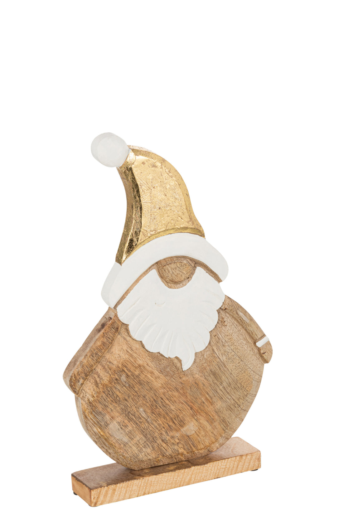 J-Line Kerstfiguren - hout - naturel/goud - large