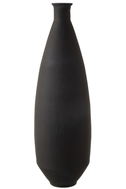 Vaas Ovaal Glas Mat Zwart