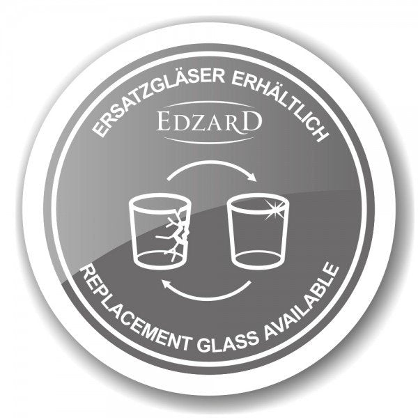 EDZARD kandelaar Bamboe, elegant verzilverd, aanslagbestendig, met glas, hoogte 28,5 cm