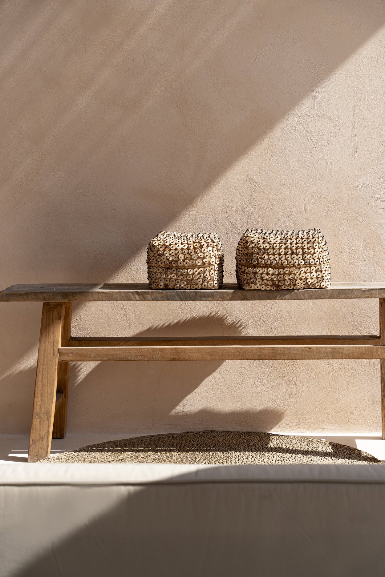 De kokosnootschil mand - Natuurlijk - M