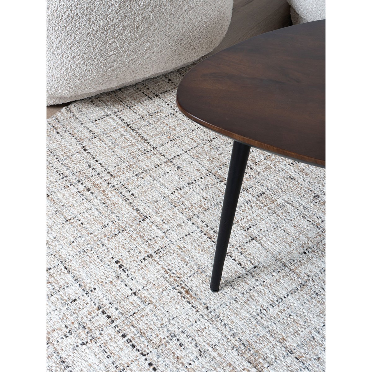 Vloerkleed Cross Beige – Rond ø200 cm