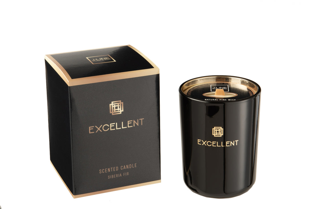 Geurkaars Uitstekend Siberische Spar Zwart Klein-50U