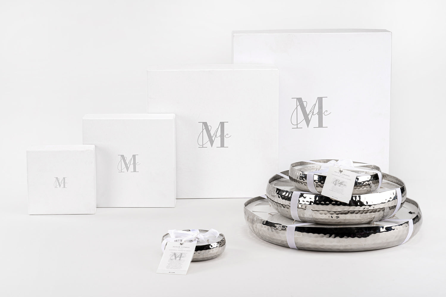 Geurkaars Livia Metaal Zilver Medium-21H