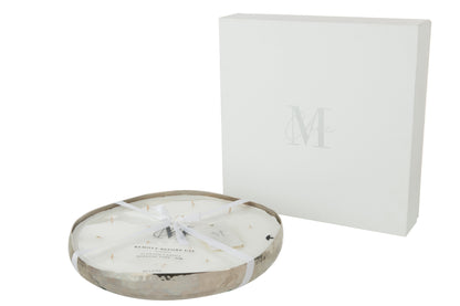 Geurkaars Livia Metaal Zilver Extra Groot