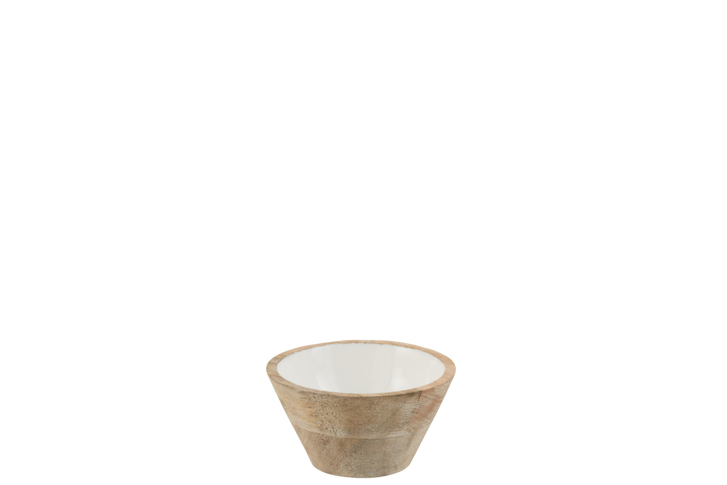 Kom van mangohout wit klein