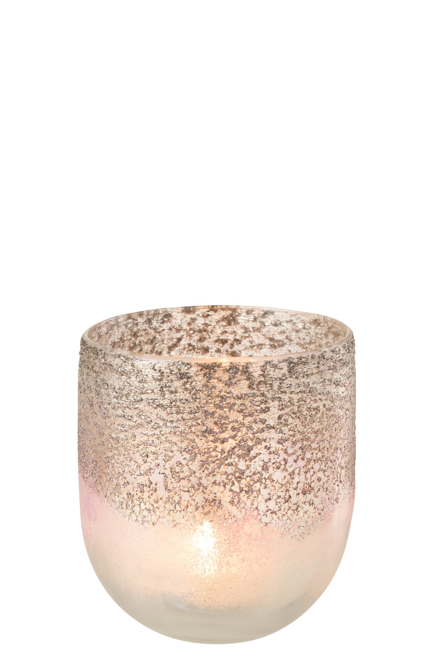 Orkaan Milano Glas Grijs/Roze Groot