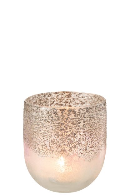 Orkaan Milano Glas Grijs/Roze Groot