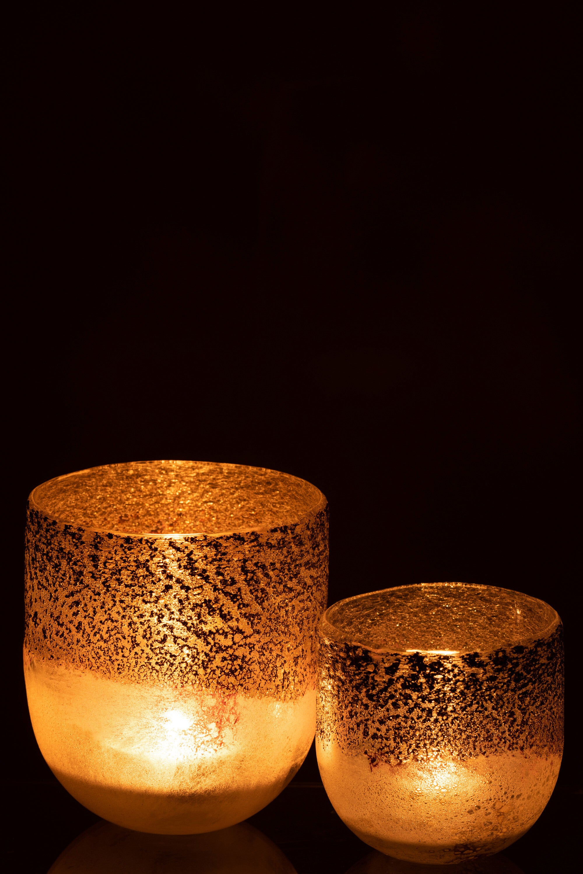 Orkaan Milano Glas Grijs/Roze Groot