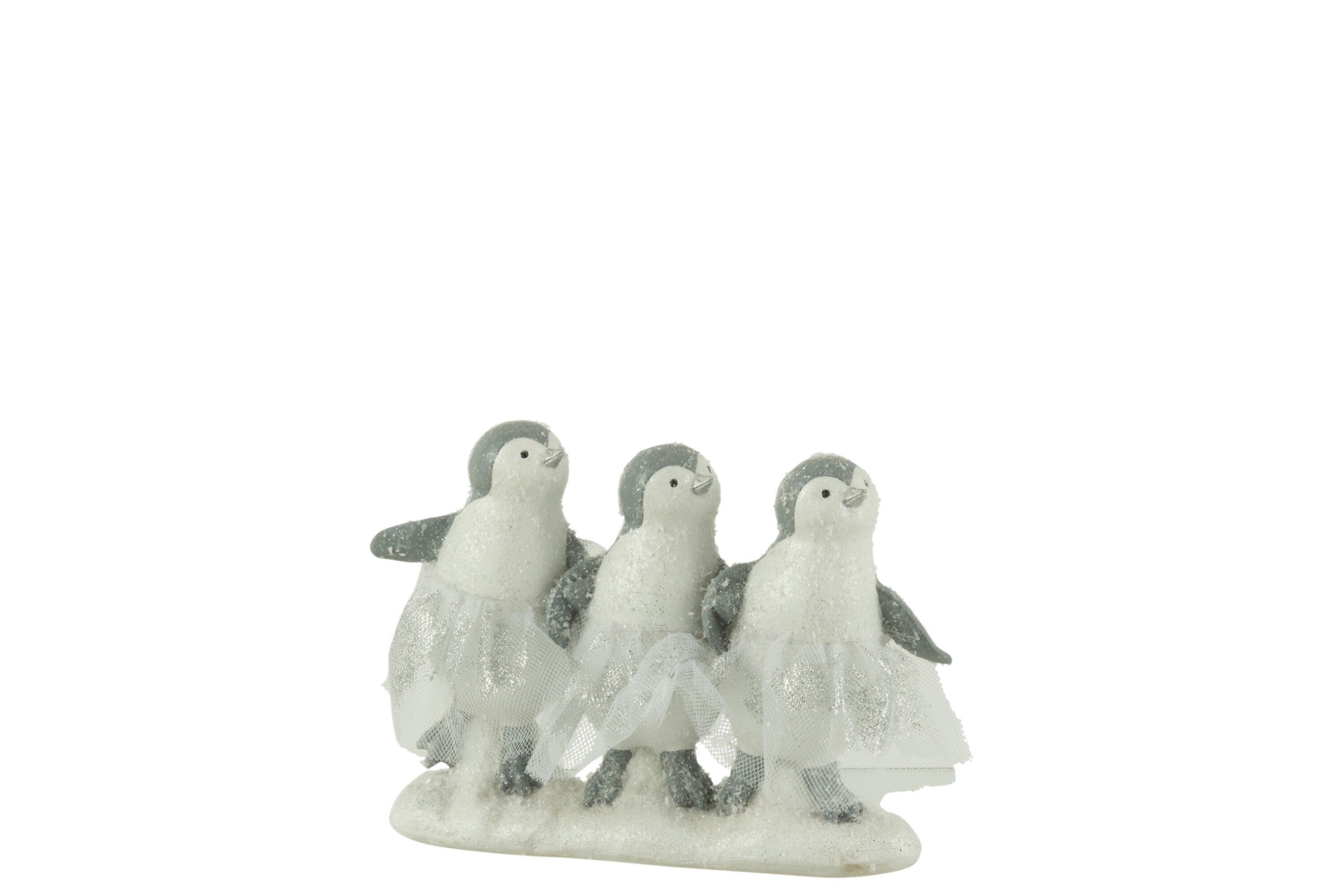 J-Line Pinguin 3Delig Poly Wit/Grijs
