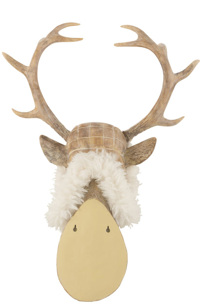 Rendierhoofd Hangend Poly Lichtbruin Groot