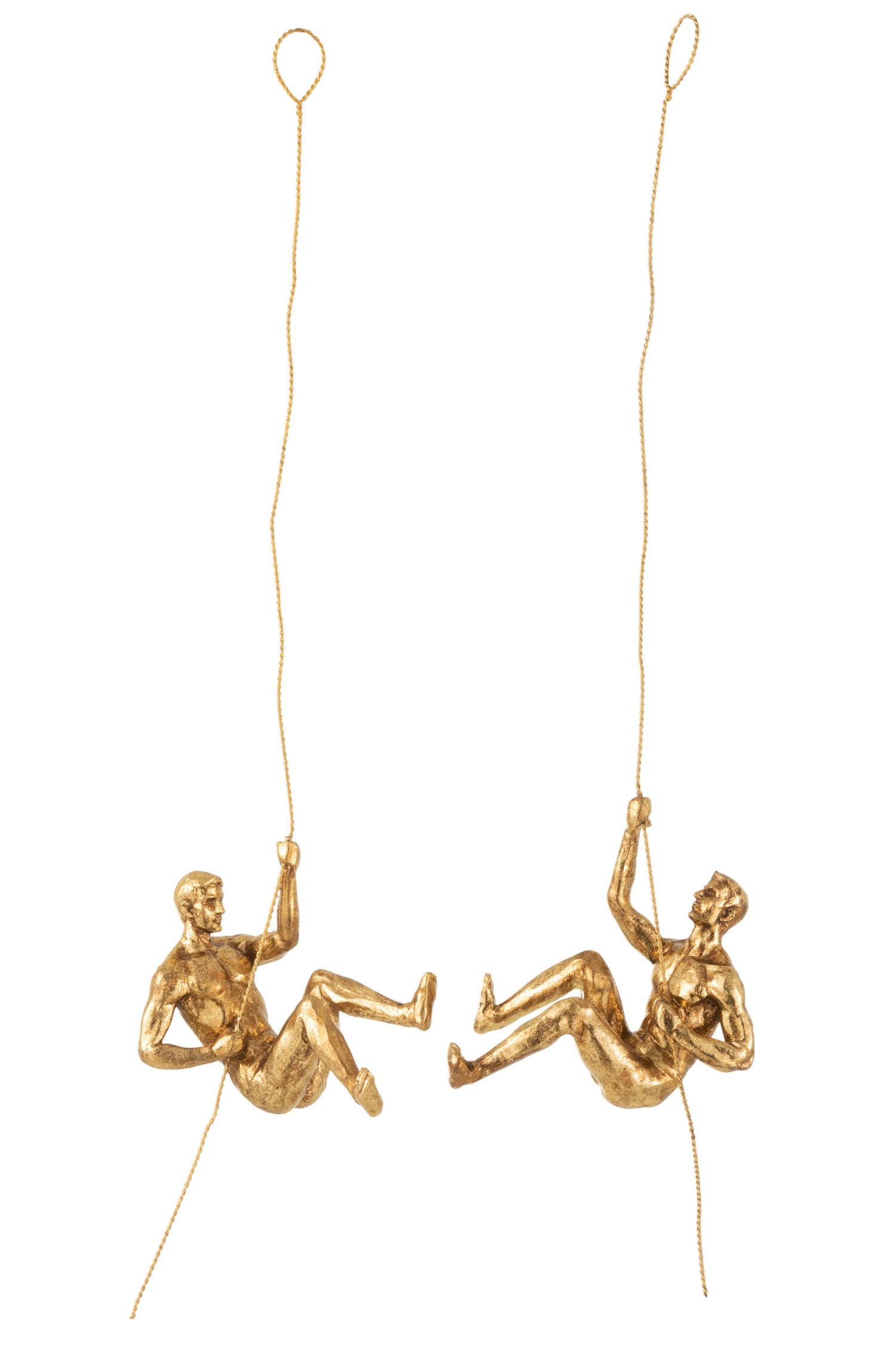 Wanddecoratiefiguur Poly/Metaal Goud Assortiment Van 2