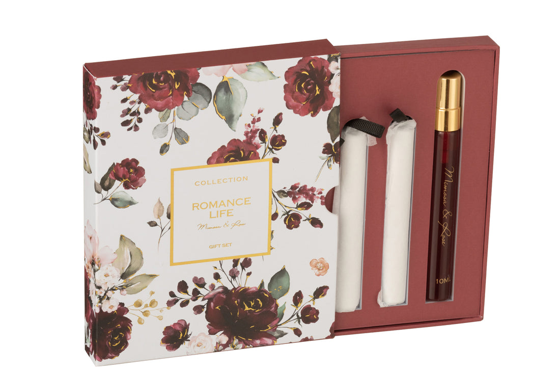 J-Line doos 3 geurhanger - Romance Life Mimosa&amp;Rosa