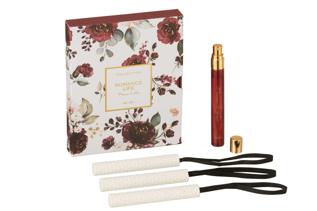 J-Line doos 3 geurhanger - Romance Life Mimosa&Rosa