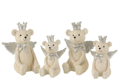Spaarpot Beer Kroon Porz Wit/Grijs Groot Assortiment Van 2