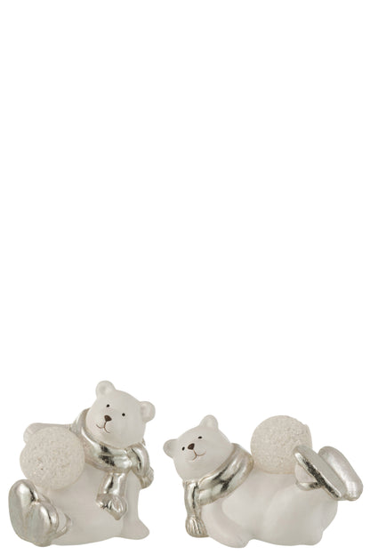 IJsbeer Led Liggend Porz Wit/Zilver Assortiment Van 2