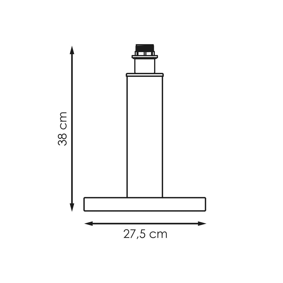 Tafellamp voet Code - Zwart - 18/30/41cm - Bedlampje