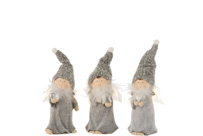 Engel Porz Grijs Kleine Assortiment Van 3