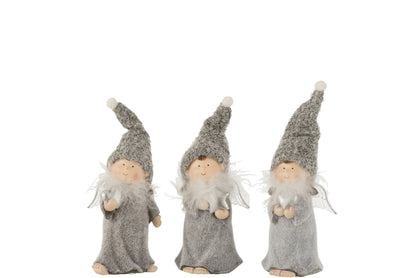 Engel Porz Grijs Kleine Assortiment Van 3