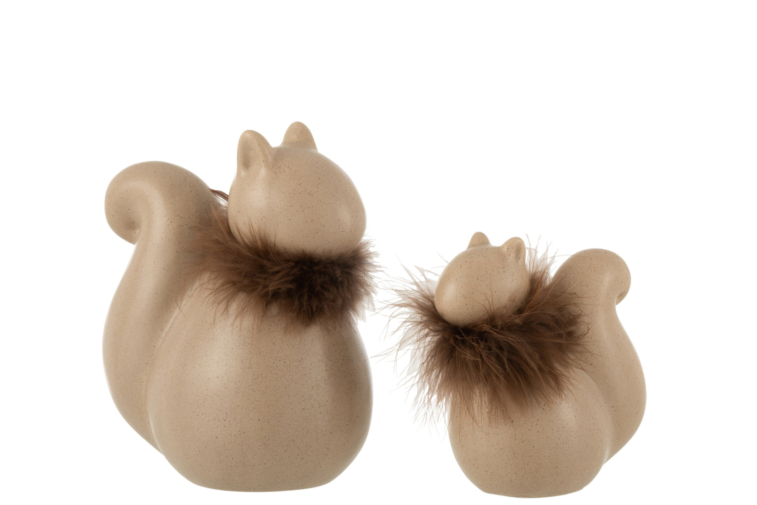 J-Line Eekhoorn Keramiek Bruin Large