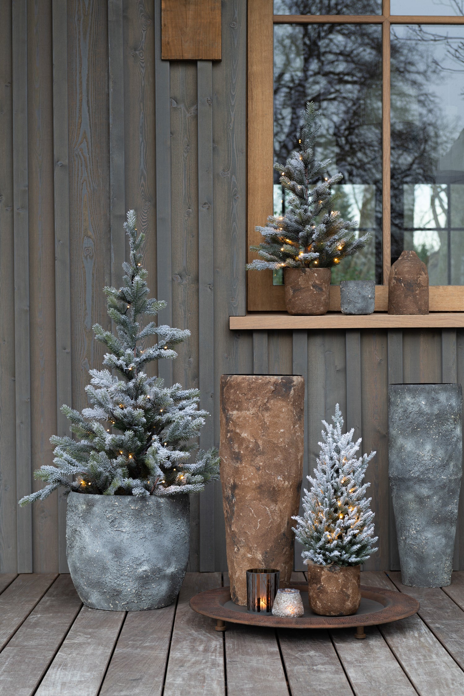 Orkaanboomglas Bruin Medium Assortiment Van 2