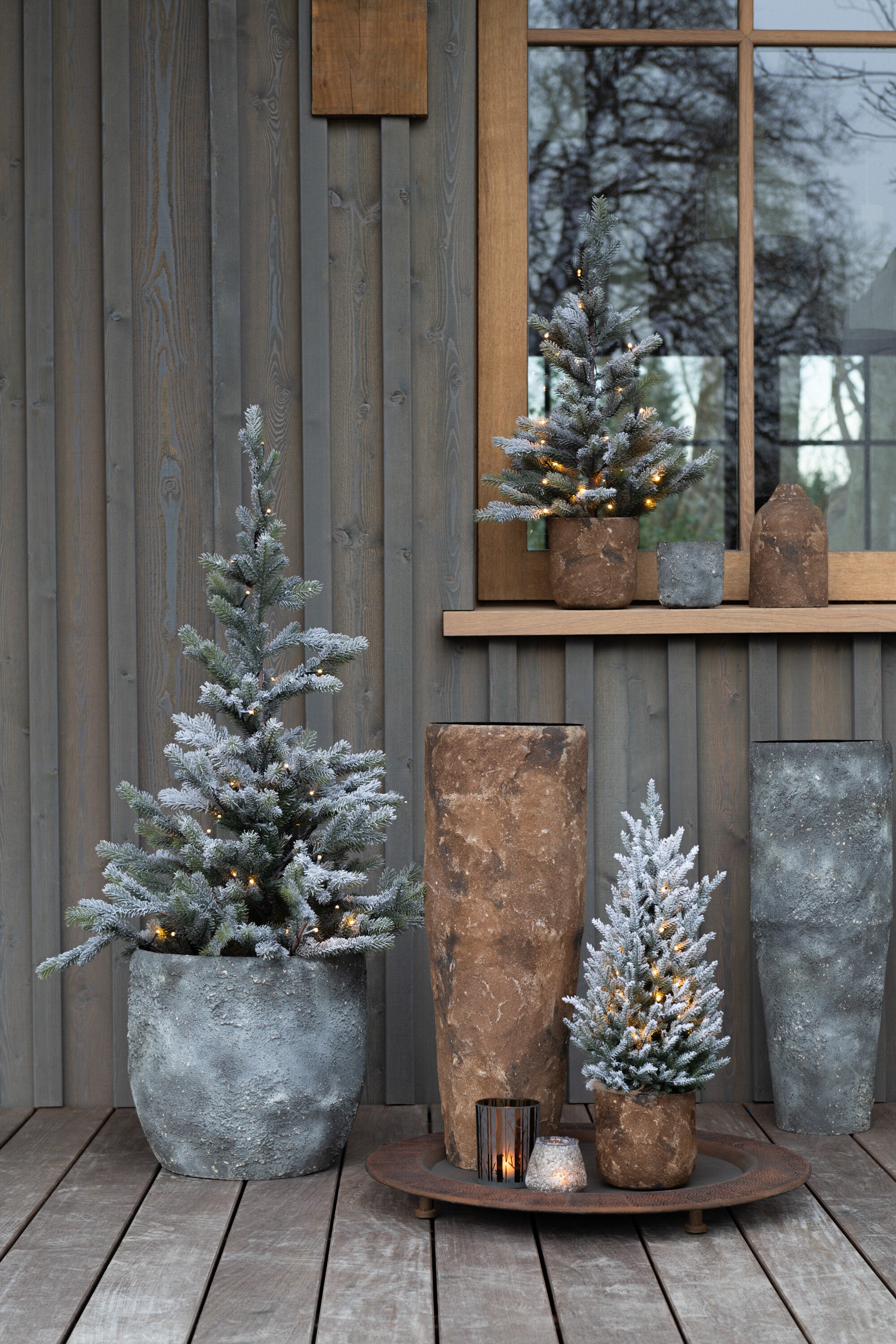 Orkaanboomglas Bruin Medium Assortiment Van 2