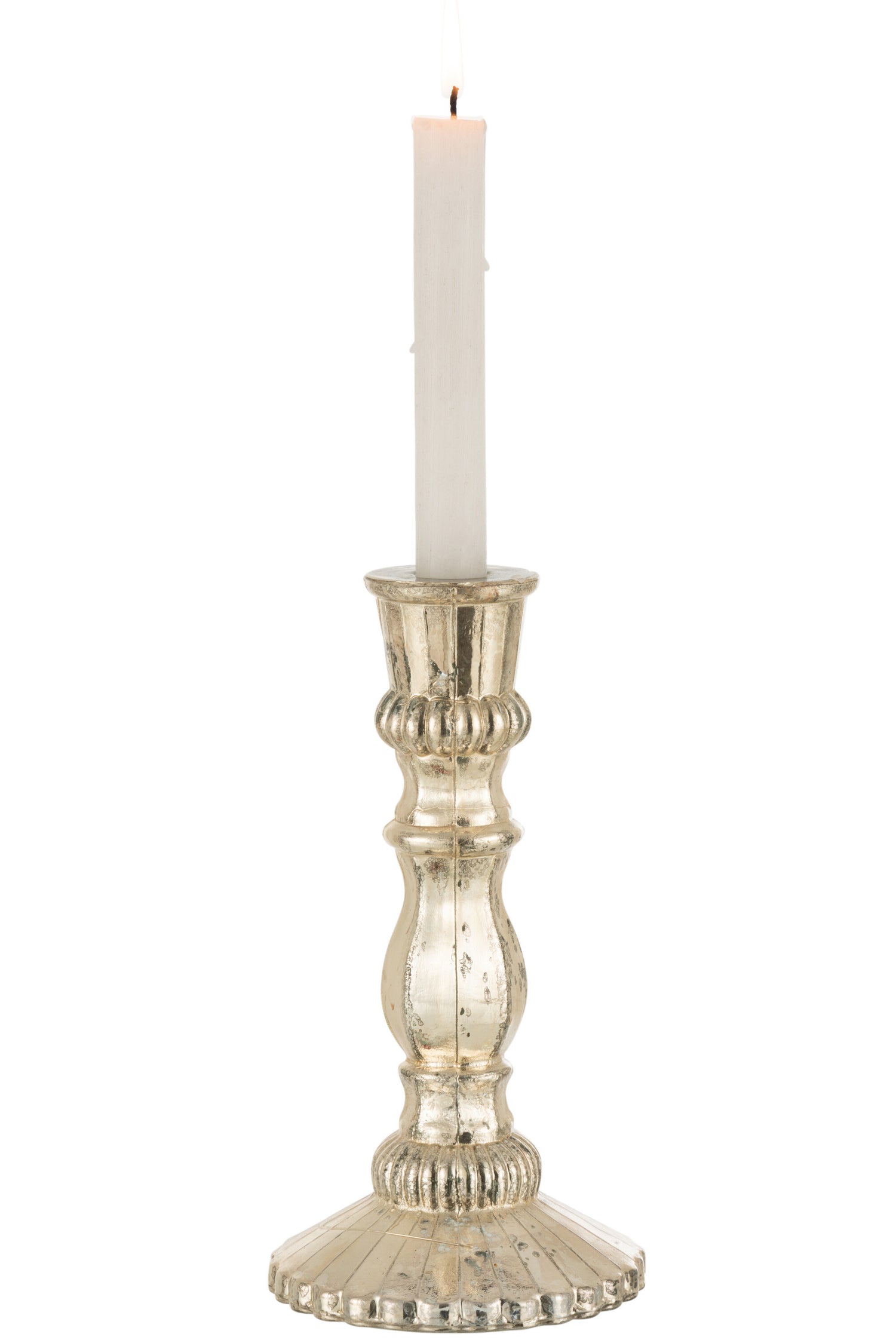 J-Line Kandelaar Oriental Glas Zilver Large