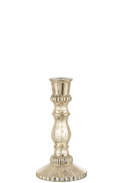 J-Line Kandelaar Oriental Glas Zilver Large