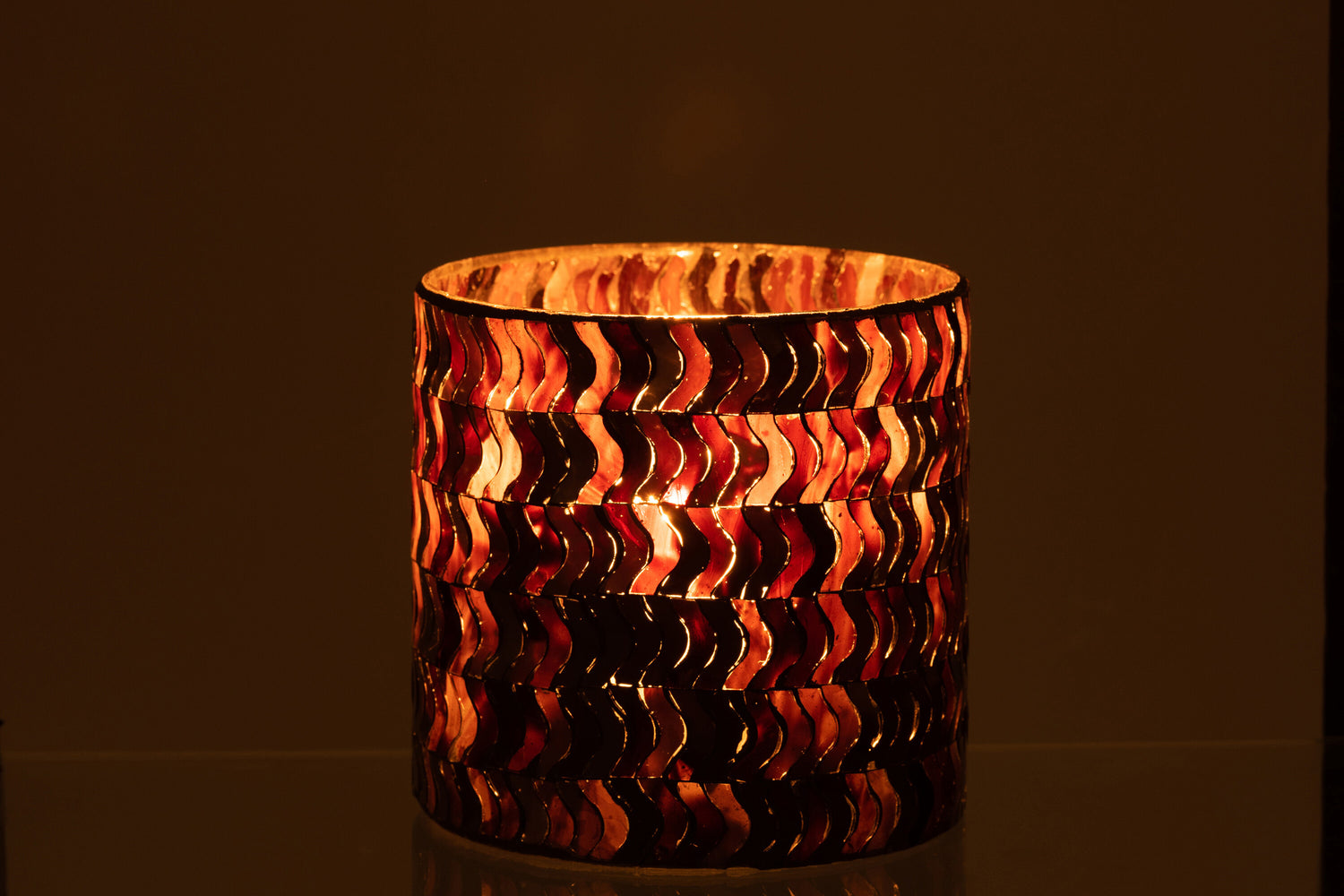 Orkaan Golf Glas Donkerroze