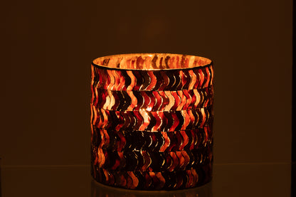 Orkaan Golf Glas Donkerroze